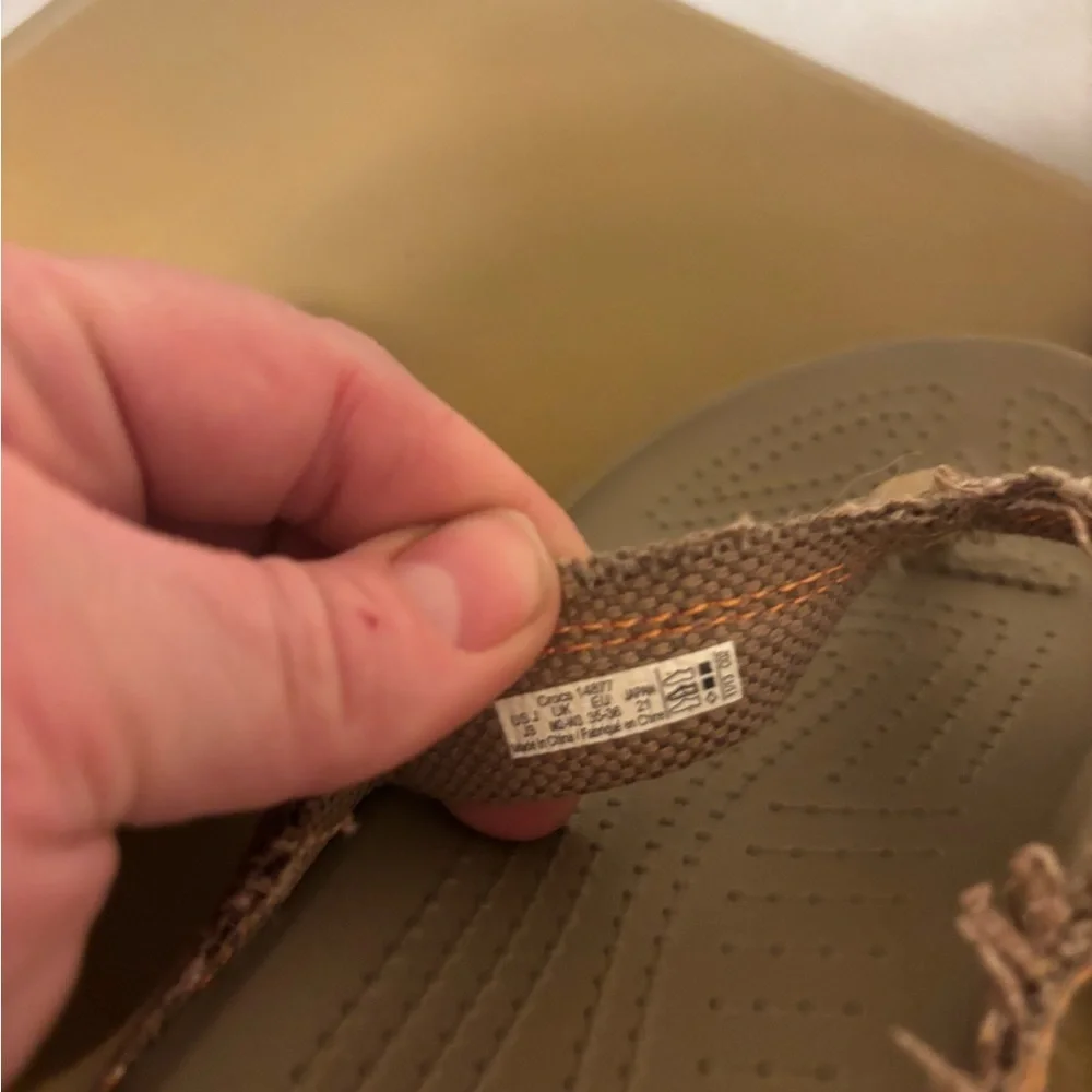CROCS J3 Kids Sandals in Tan and Orange
